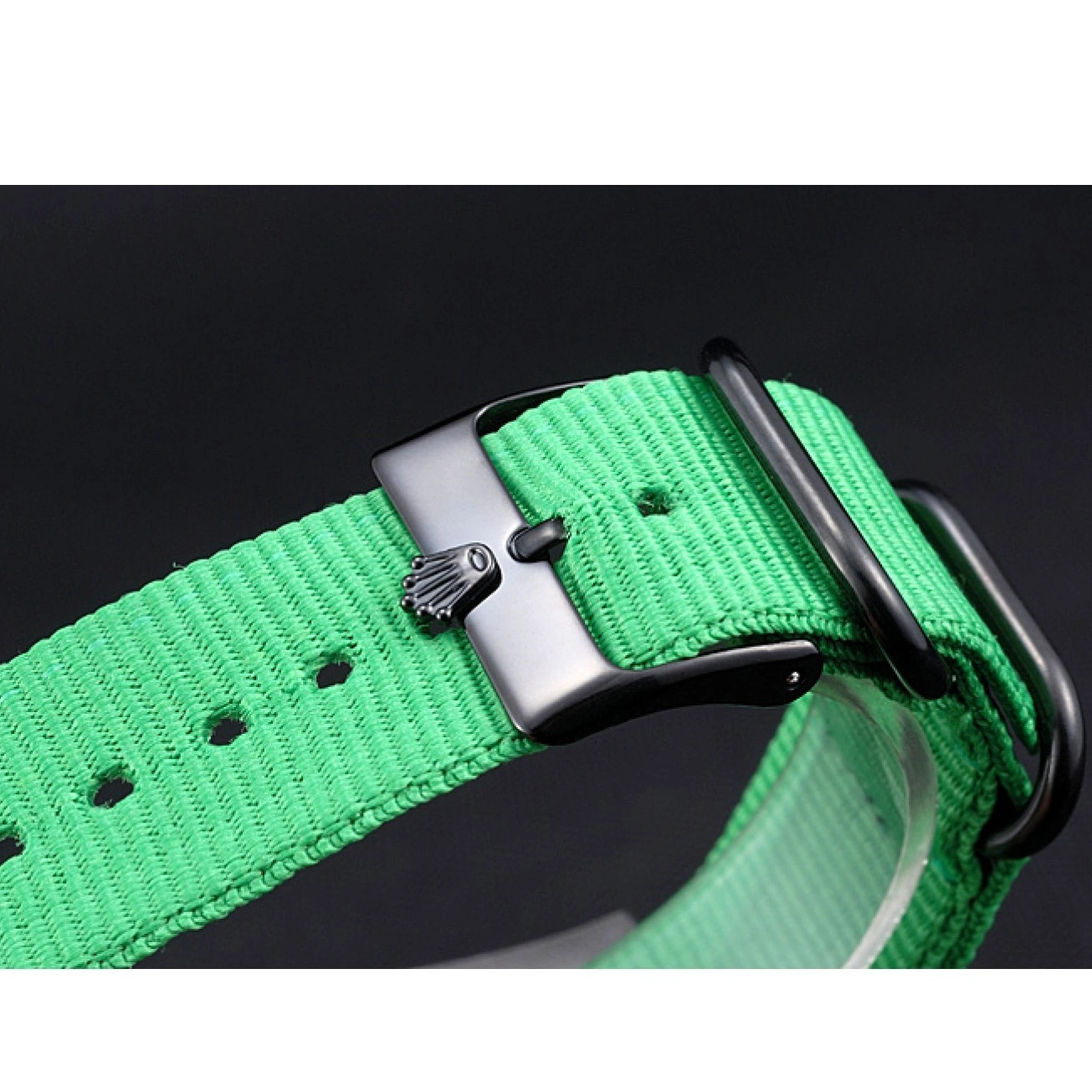 Cheap Rolex Milgauss 622004 Green Nylon Bamford Strap 0219