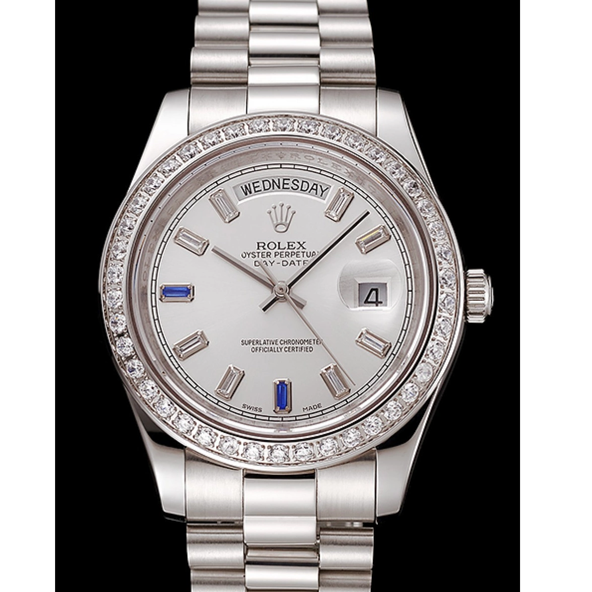 Affordable Staineless Day-Date 1454109 Bracelet Steel Diamonds Rolex Bezel Swiss 0227