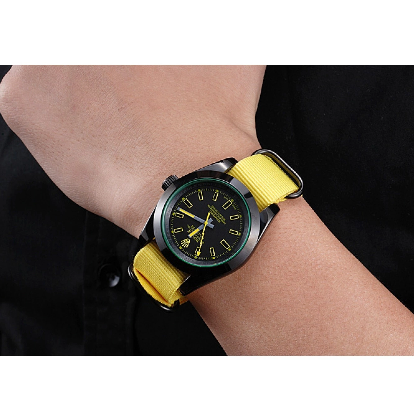 Affordable Milgauss 621999 Yellow Nylon Strap Rolex Bamford 0210