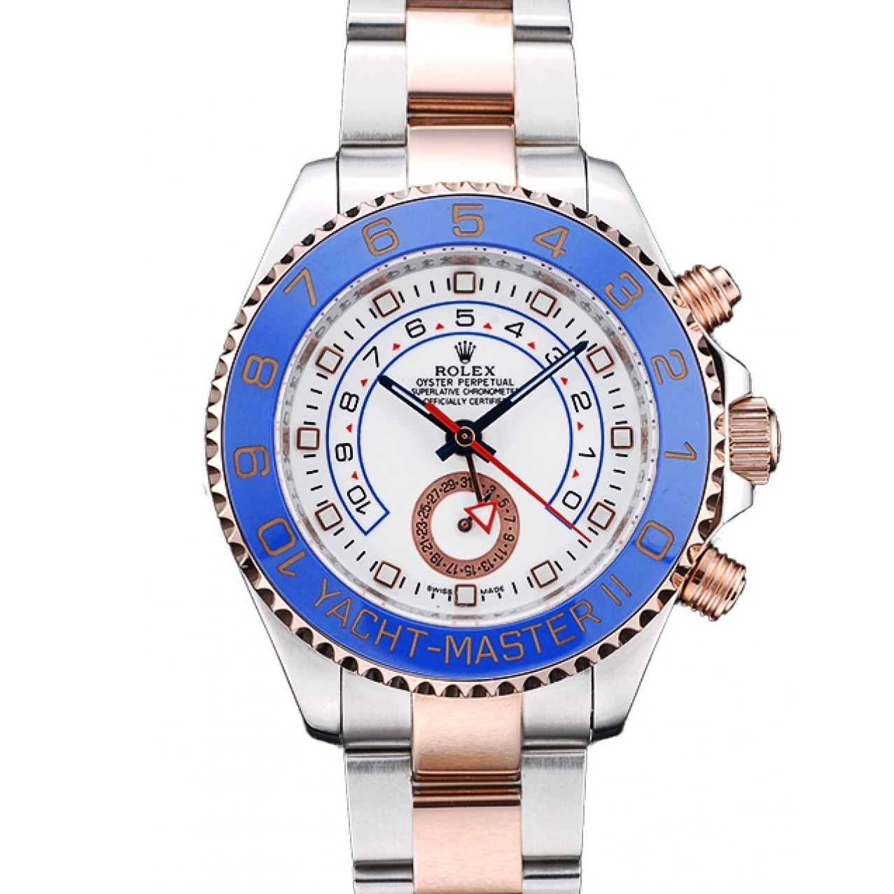 Affordable Bezel Watch Blue Ceramic Dial Rolex Yachtmaster White 0209