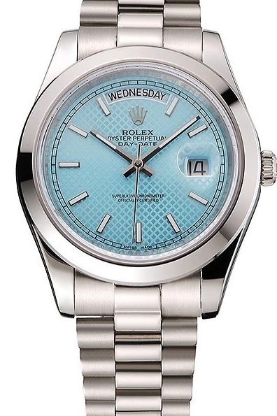 Affordable Swiss Bracelet Steel Blue Rolex Platinum Day Date 40 Stainless Ice And Dial Case 0220