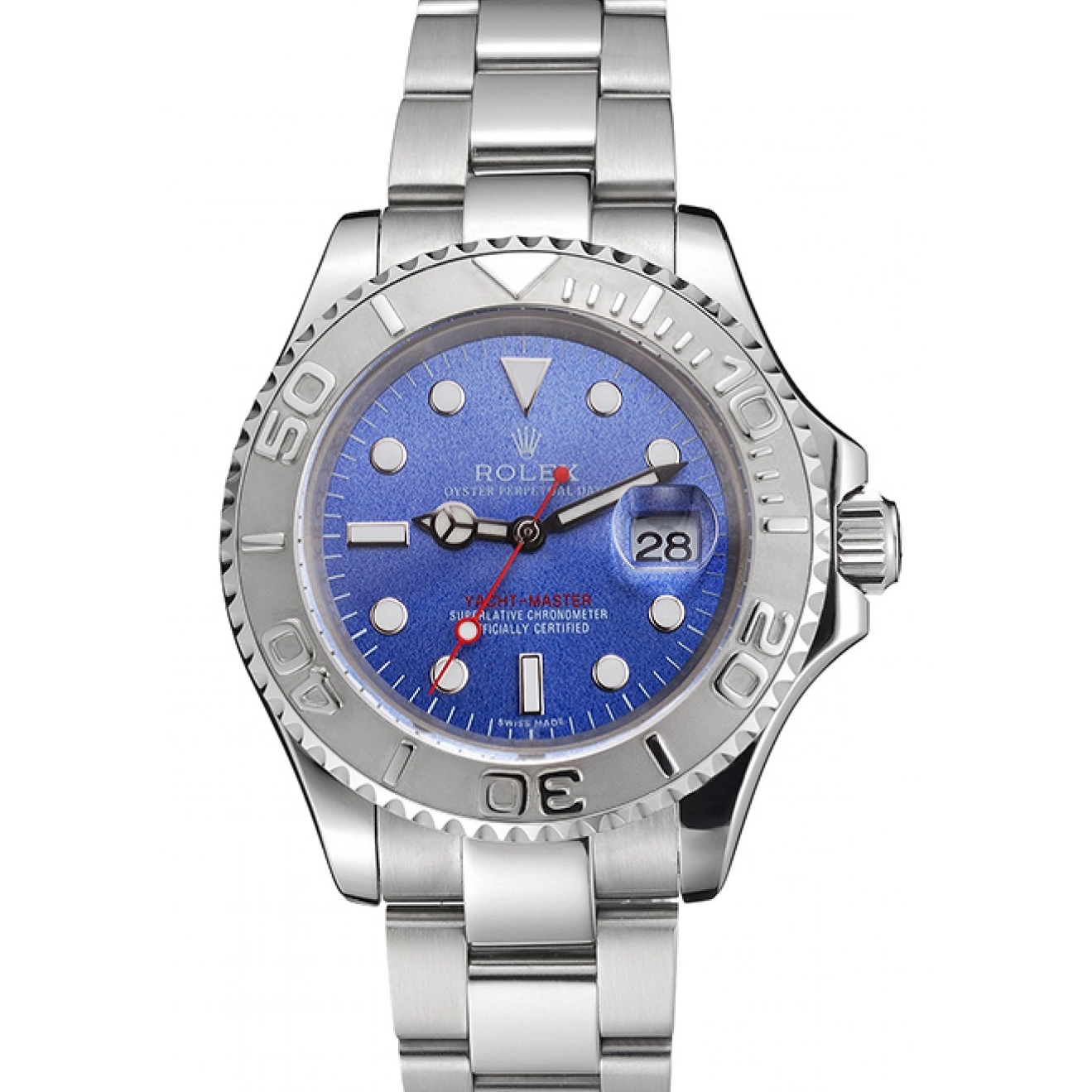 Cheap Bracelet Steel Case Dial And Blue Yacht-Master Stainless Rolex Swiss 0211