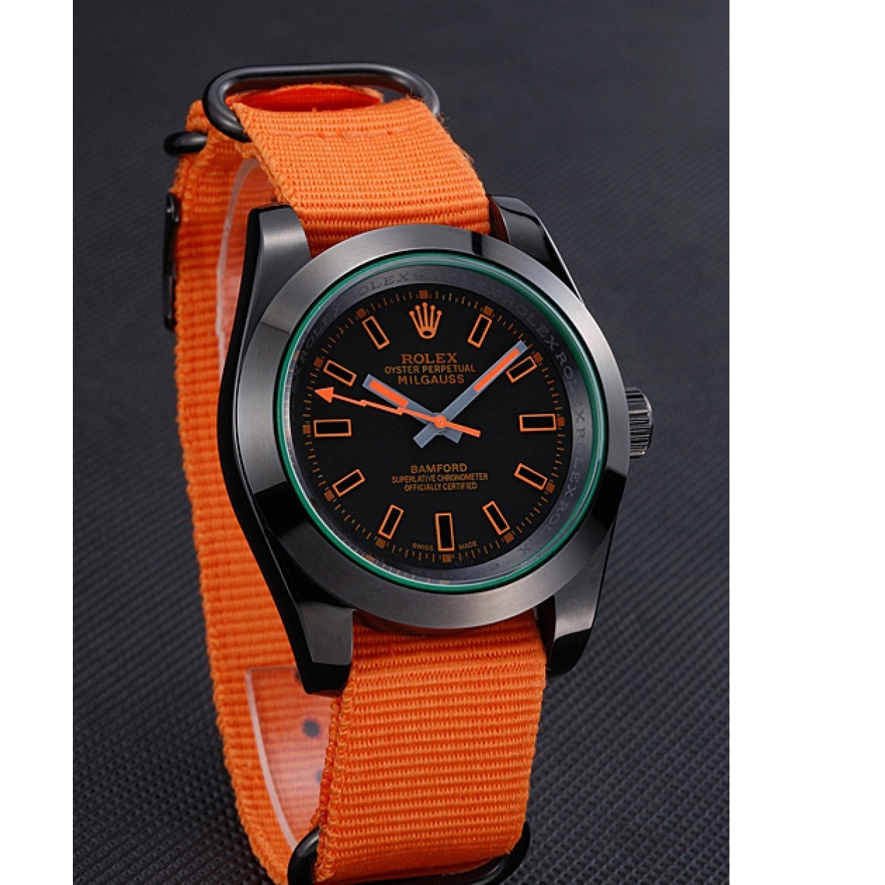 Cheap 622003 Milgauss Strap Nylon Bamford Orange Rolex 0222