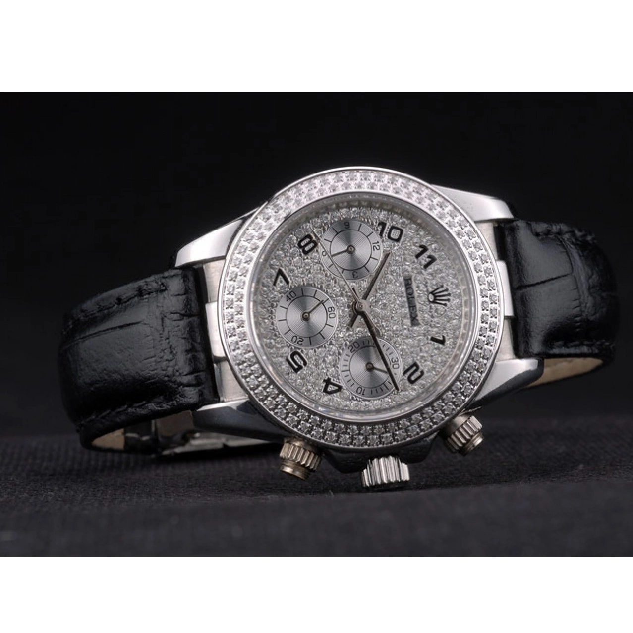 Affordable Crystal Crystal Rolex Case Bezel Stainless Steel Studded Daytona Lady Studded Dial 0227