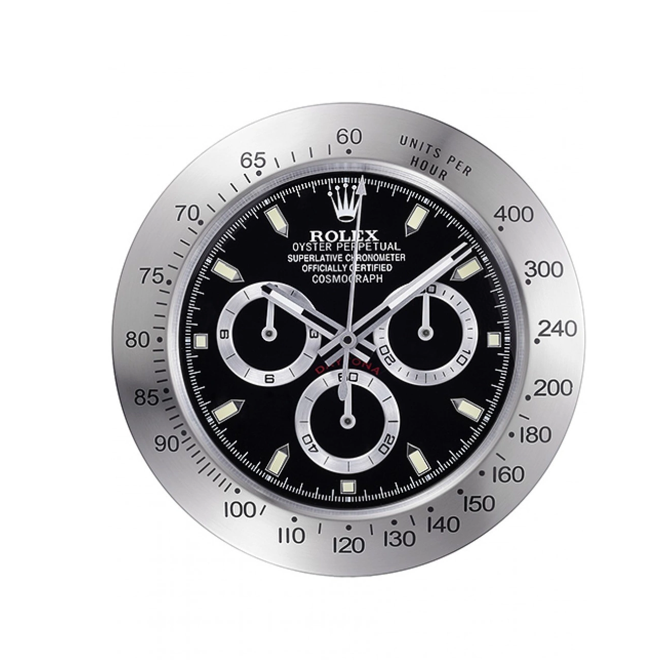 Cheap Cosmograph Clock Silver-Black Wall Rolex Daytona 621909 0216