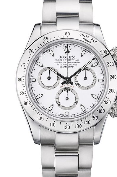 Affordable Stainless Dial Steel Swiss Bracelet 80297 White Rolex Daytona 0226