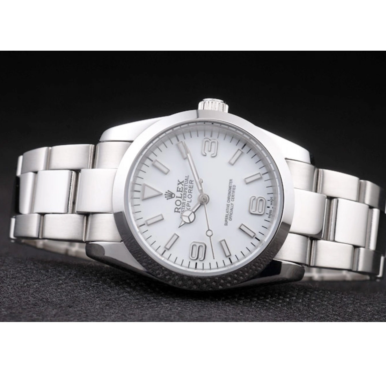 Affordable Steel Explorer Dial Polished 98086 Rolex Stainless White 0217