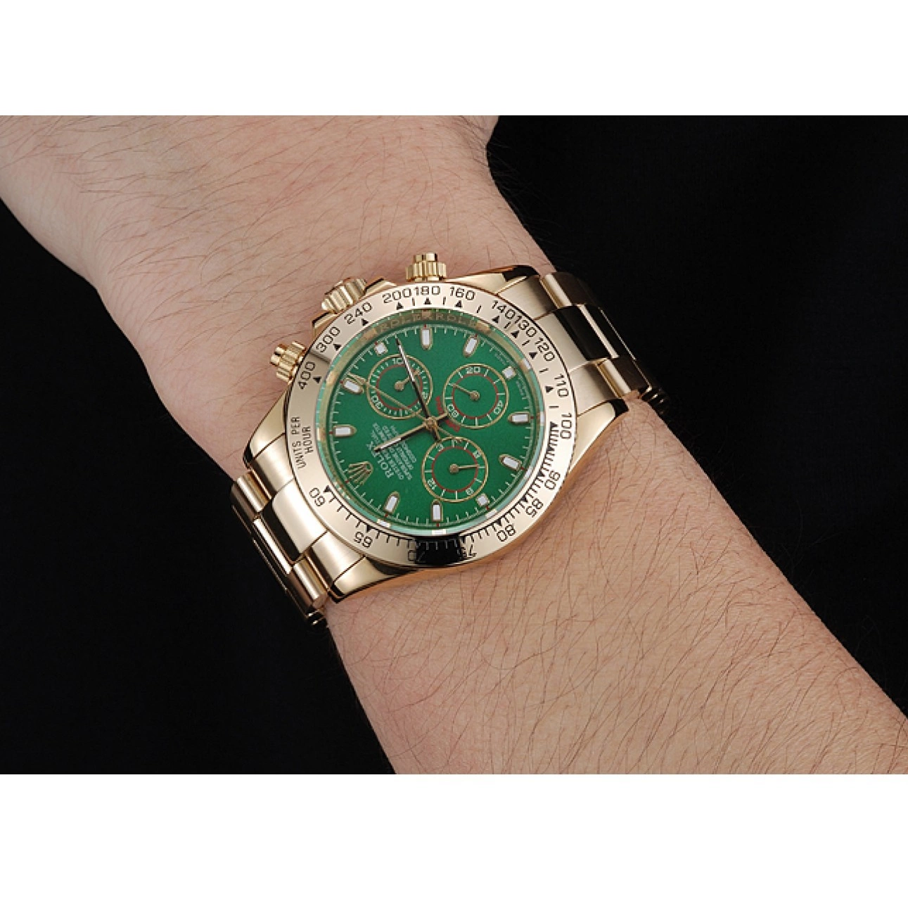 Cheap Dial Green Bracelet Rolex 1454244 Case Daytona And Cosmograph Gold 0219