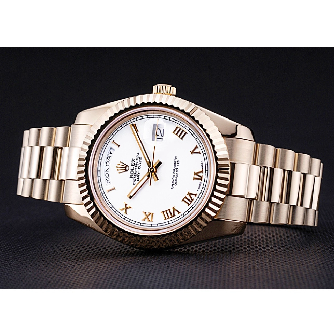 Affordable White Bracelet 622546 Dial Day-Date Gold Rolex 0216