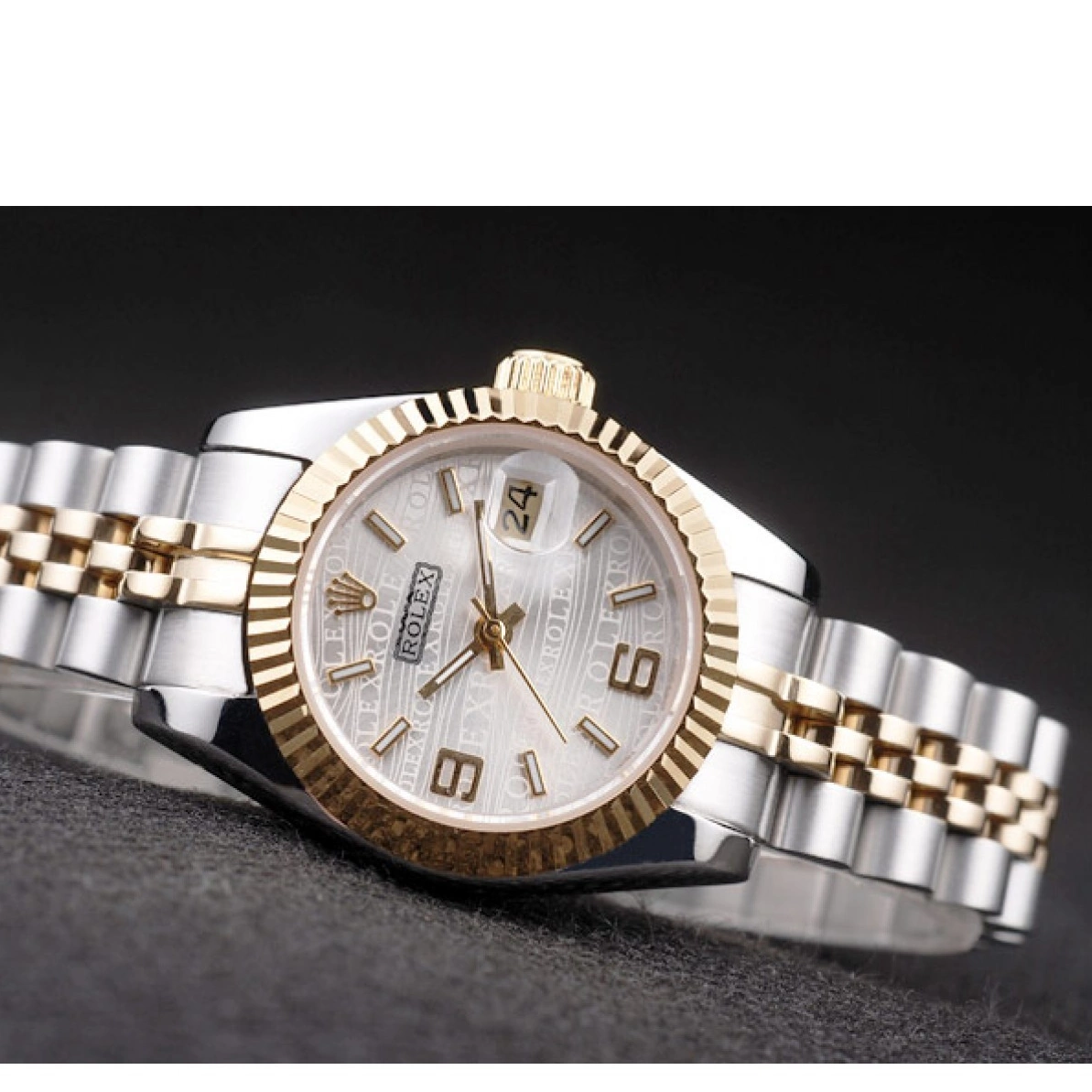 Affordable Gold Tone Steel Two Rolex Stainless Datejust Yellow 98079 Plated 0208