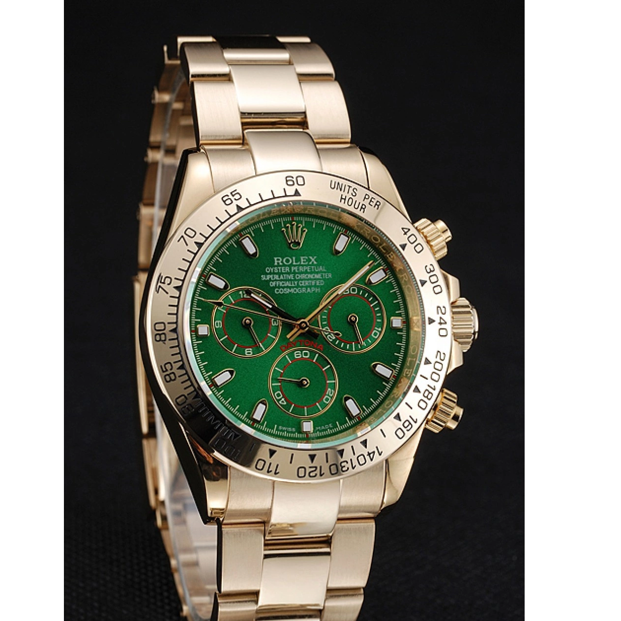 Cheap Dial Green Bracelet Rolex 1454244 Case Daytona And Cosmograph Gold 0219