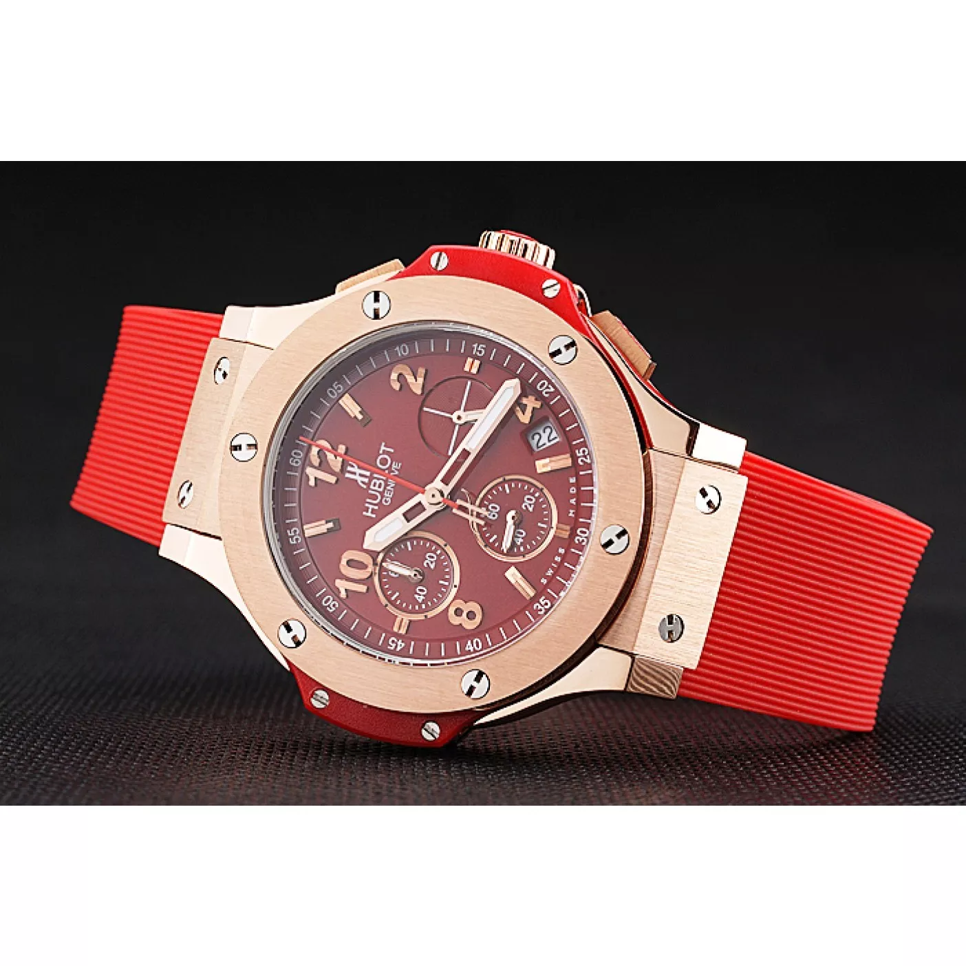 Cheap Hublot Big Bang Red Strap Red Dial Watch 98069 0201