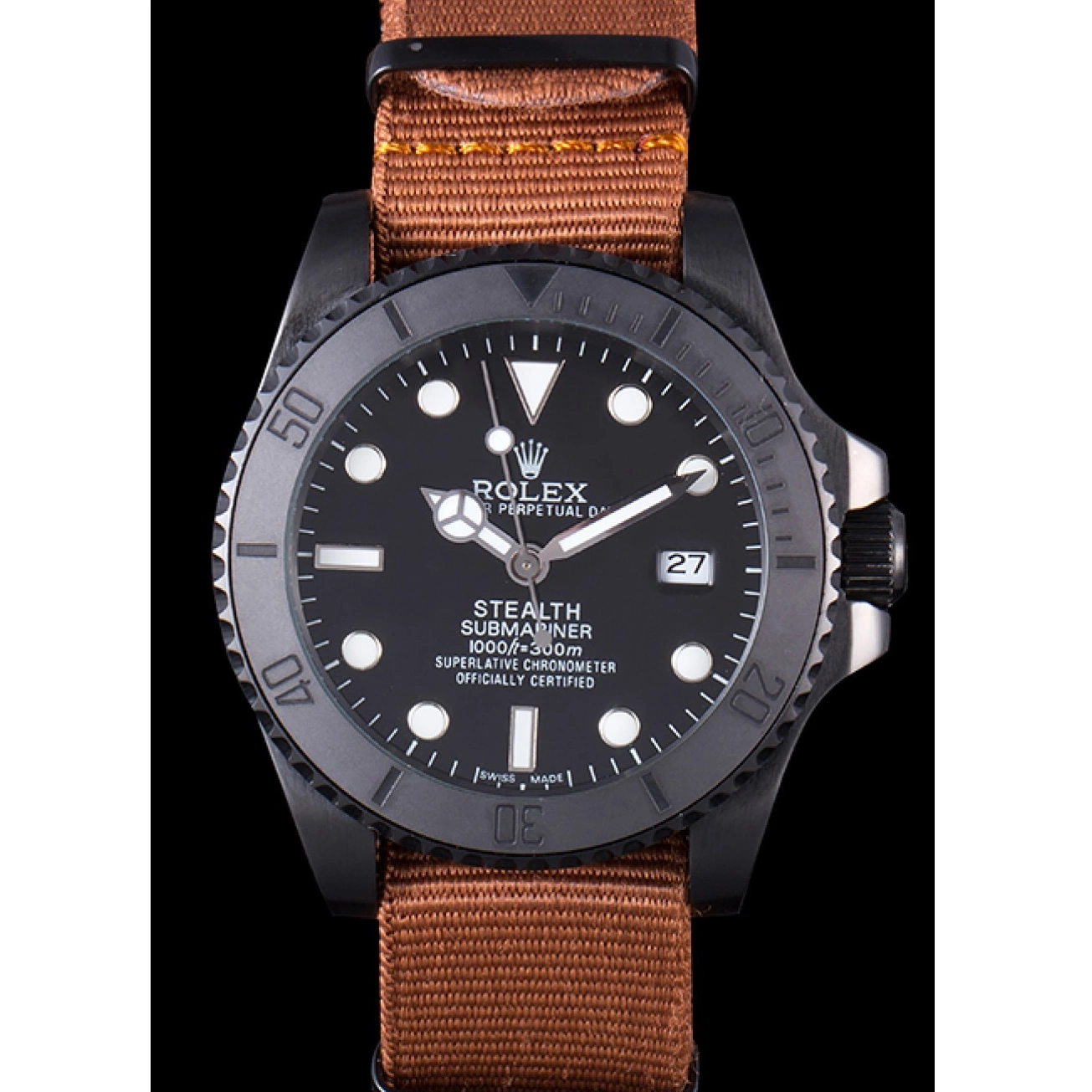 Affordable MK Brown Rolex 621388 Fabric STEALTH rl426 IV Band Submariner 0217