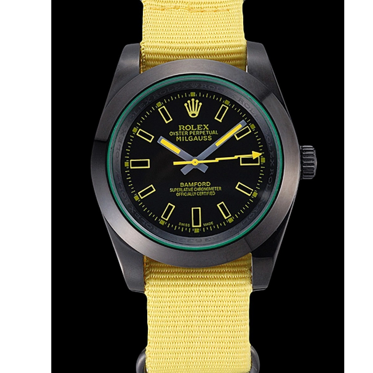 Cheap Rolex Milgauss Yellow Bamford 621999 Strap Nylon 0223