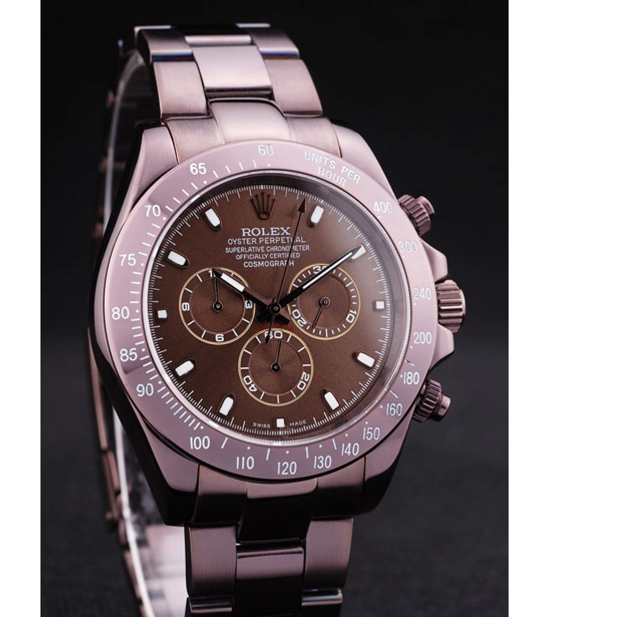 Affordable Daytona Copper 7477 Dial Bezel Brown Steel Rolex Stainless 0211