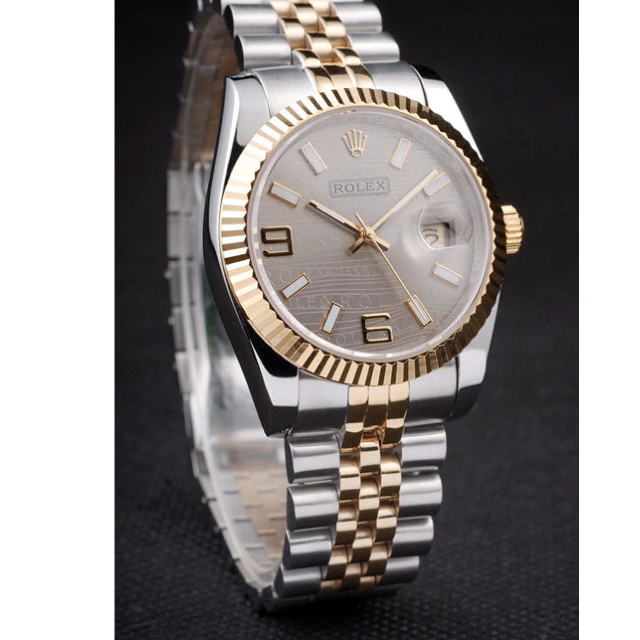 Affordable DateJust Dial Tone Two Gold Stainless 18k Plated Steel Silver 98085 Rolex 0222