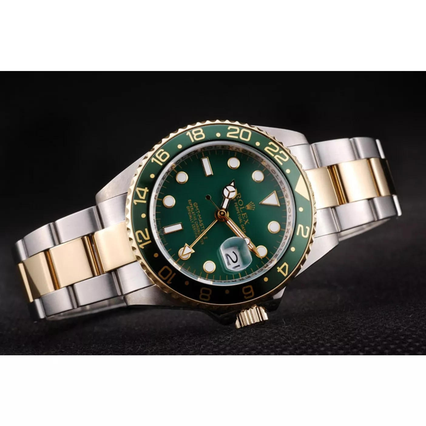 Cheap Rolex GMT Master II Green Ceramic Bezel Green Dial Watch 0204