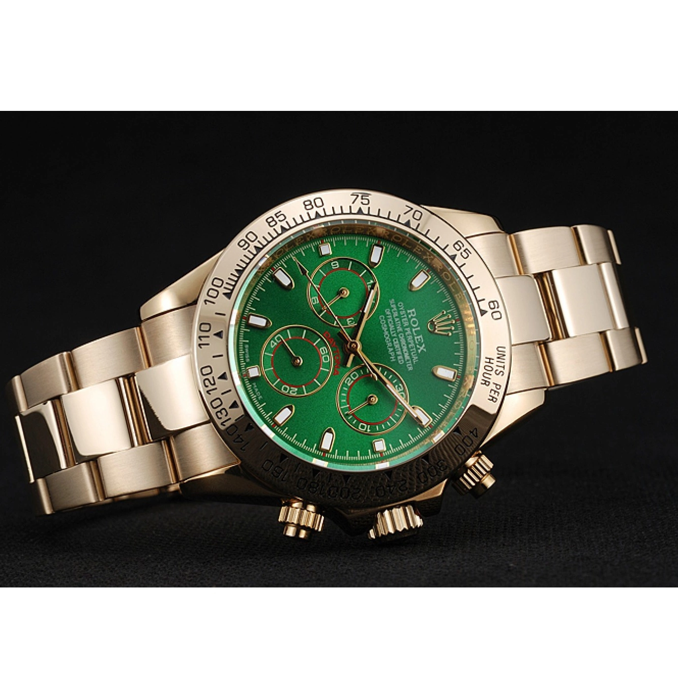 Cheap Dial Green Bracelet Rolex 1454244 Case Daytona And Cosmograph Gold 0219