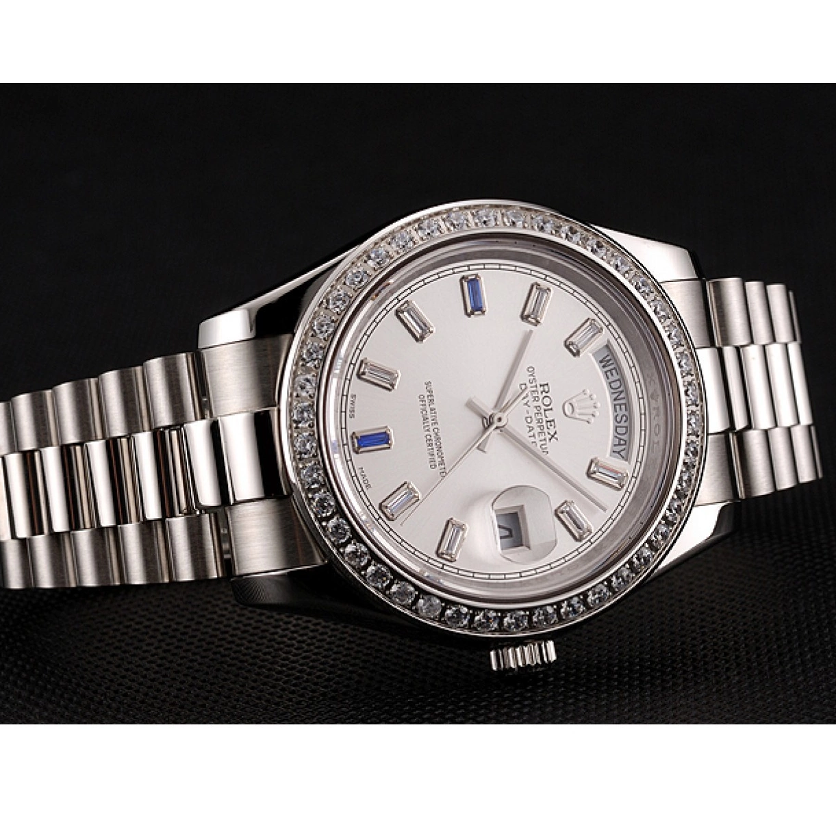 Affordable Swiss Staineless Diamonds Bracelet Day-Date Steel Bezel 1454109 Rolex 0228