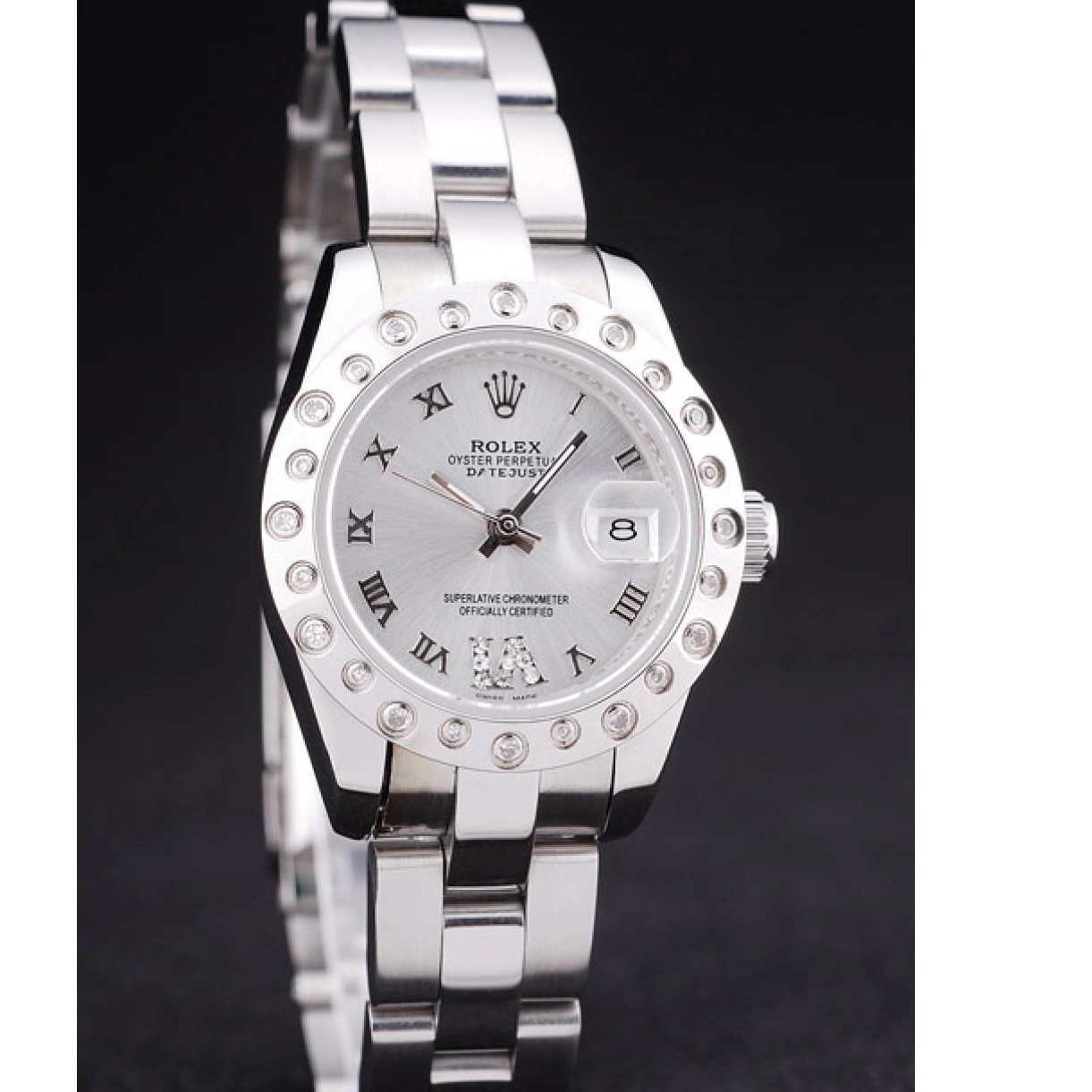 Affordable 7474 Dial Diamonds Bezel Datejust Silver Polished Rolex Silver 0228