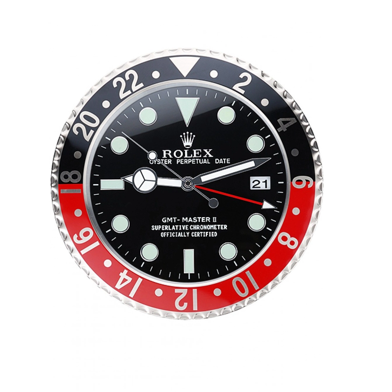 Cheap Black-Red Master II Clock 622478 Rolex GMT Wall 0228