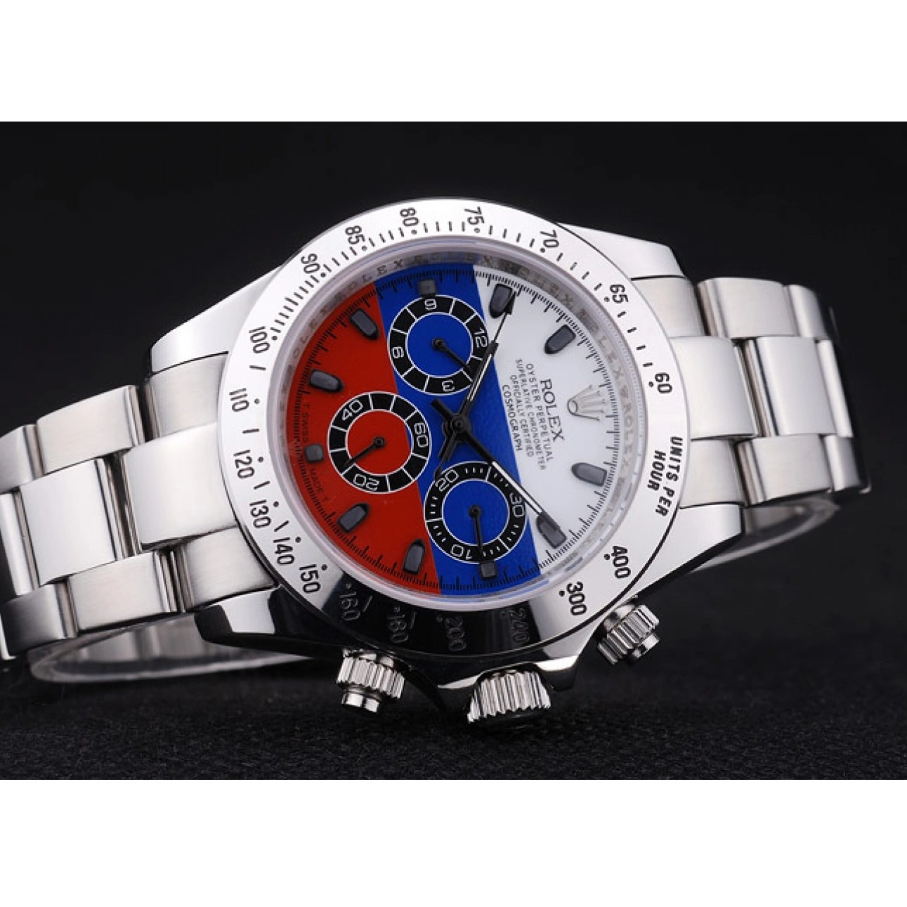 Cheap Bracelet 7473 Daytona Cosmograph Russian Silver Rolex Dial Flag 0210