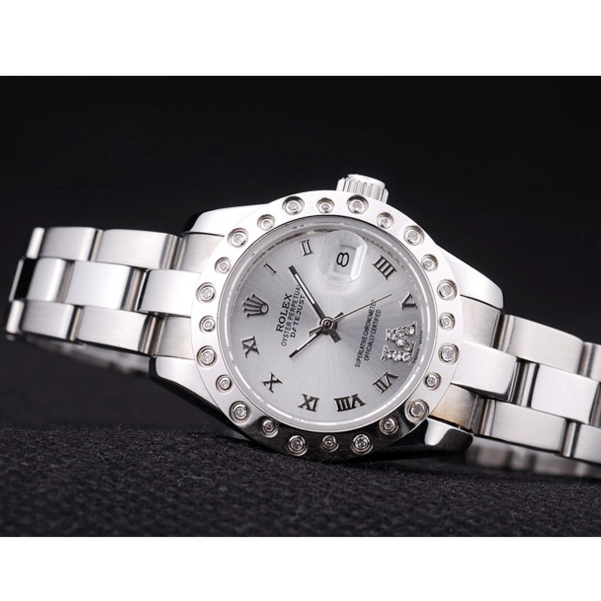 Affordable 7474 Dial Diamonds Bezel Datejust Silver Polished Rolex Silver 0228