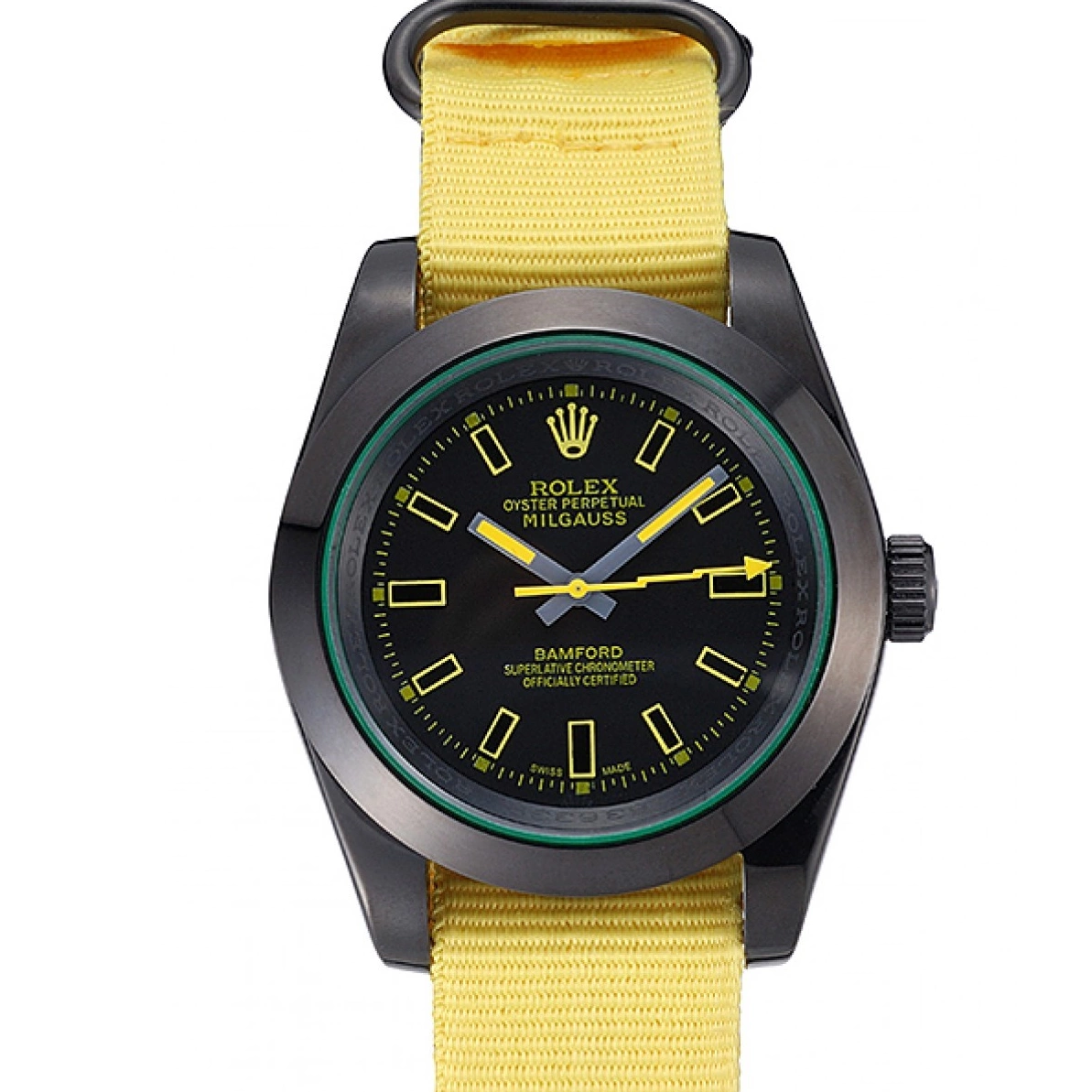 Cheap Rolex Milgauss Yellow Bamford 621999 Strap Nylon 0223