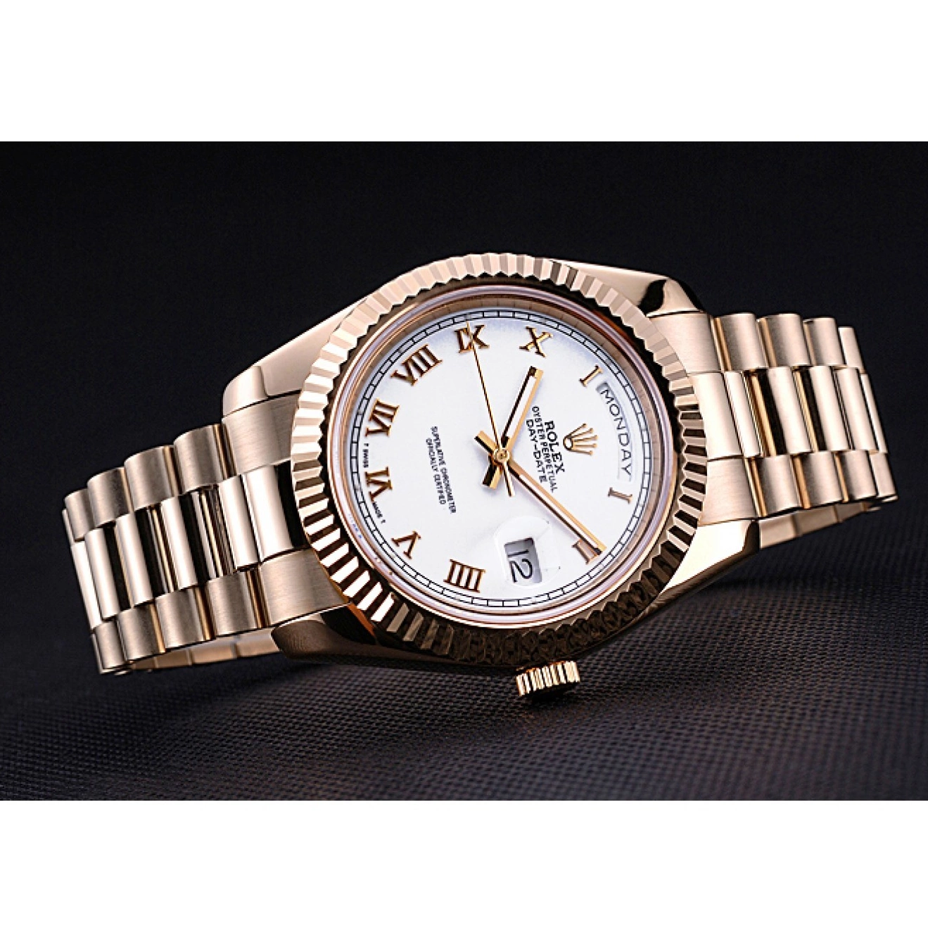 Affordable White Bracelet 622546 Dial Day-Date Gold Rolex 0216