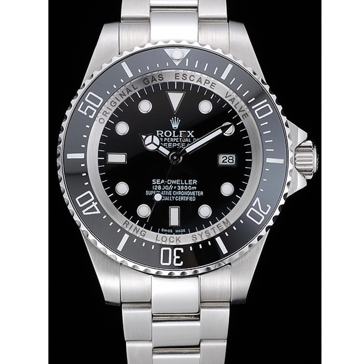 Affordable Watch Dial Sky Black Stainless Bracelet Steel Rolex Dweller 0218