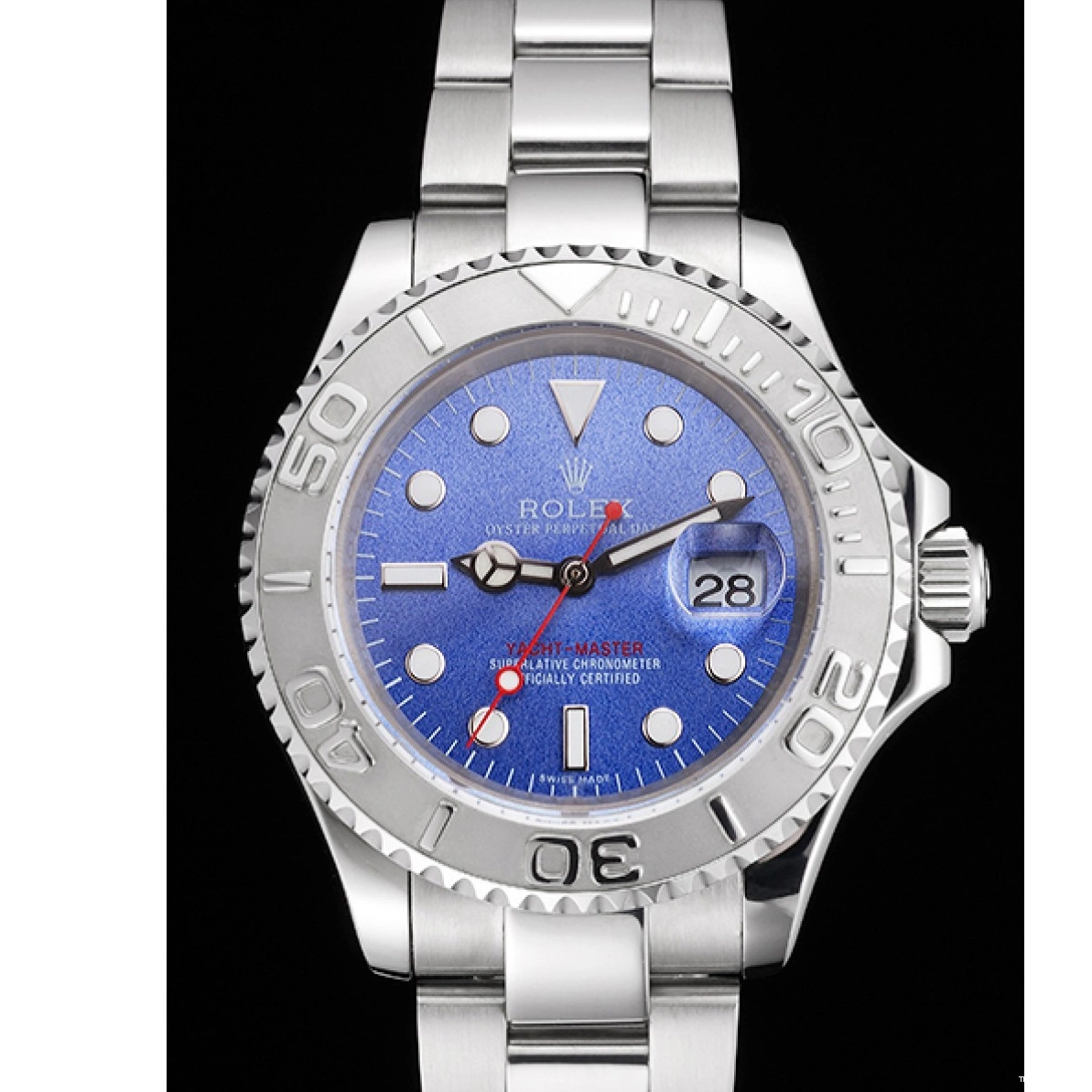 Cheap Bracelet Steel Case Dial And Blue Yacht-Master Stainless Rolex Swiss 0211