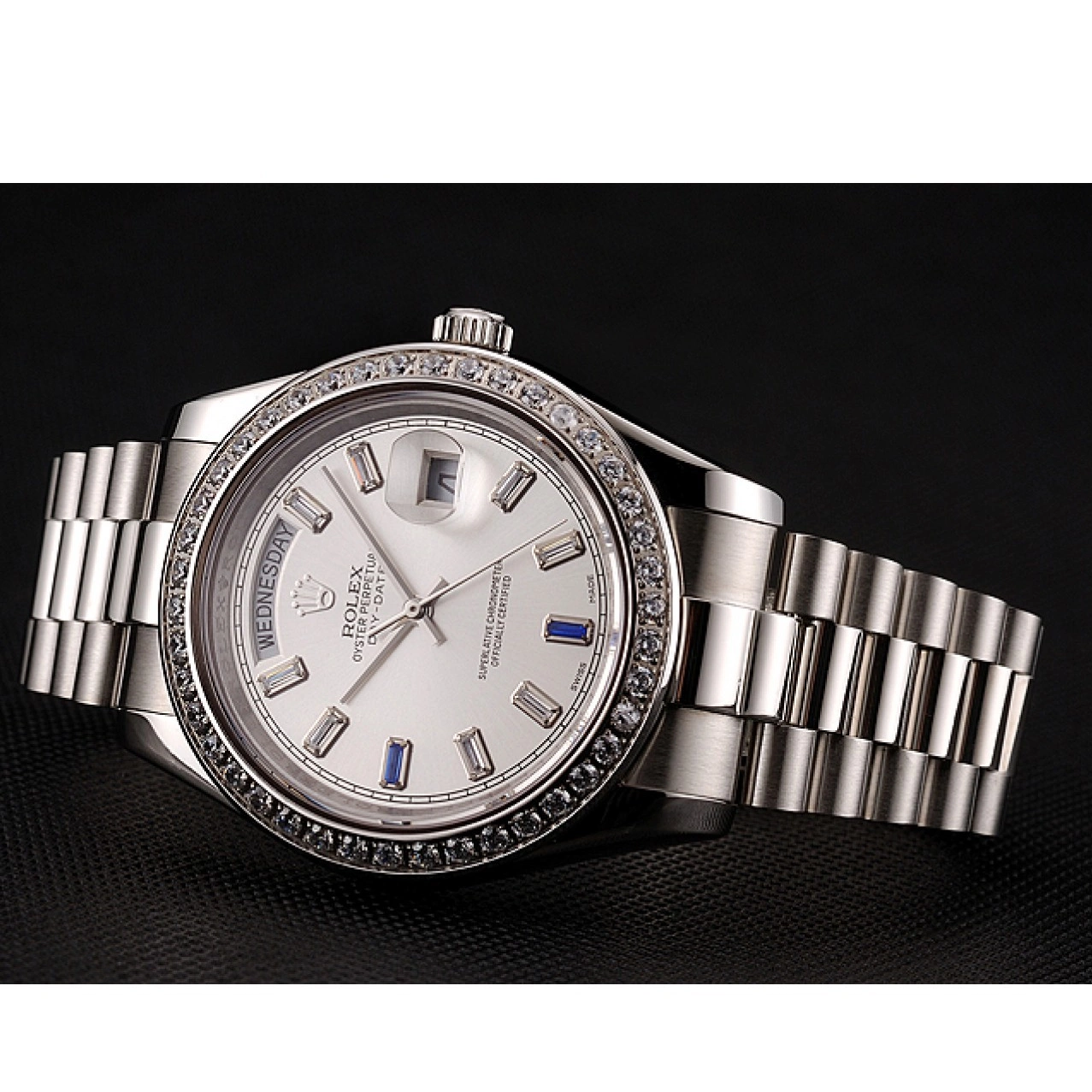 Affordable Staineless Day-Date 1454109 Bracelet Steel Diamonds Rolex Bezel Swiss 0227