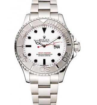 Affordable White Rolex Dial Case Yacht-Master And Steel Bracelet Stainless 0225