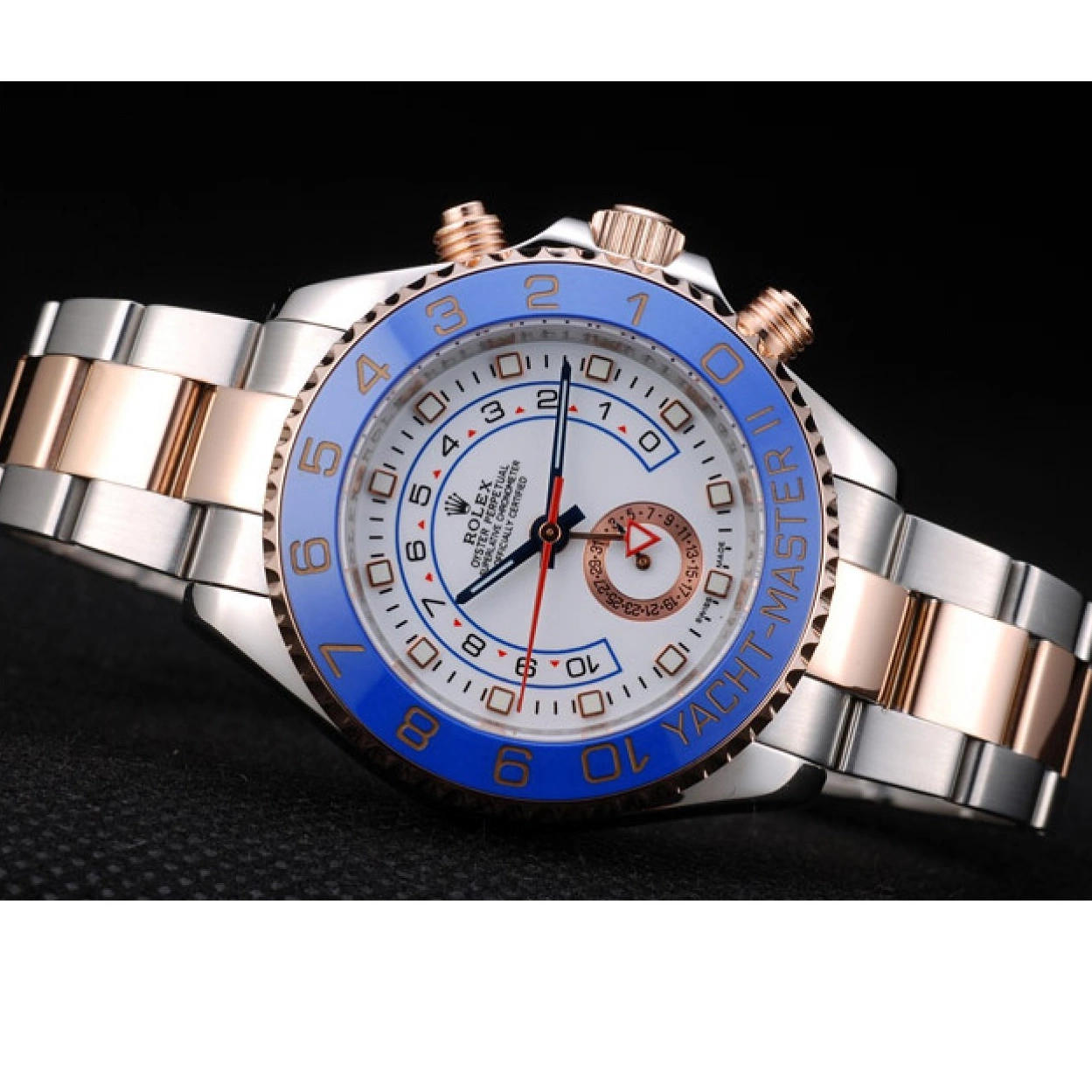 Affordable Bezel Watch Blue Ceramic Dial Rolex Yachtmaster White 0209