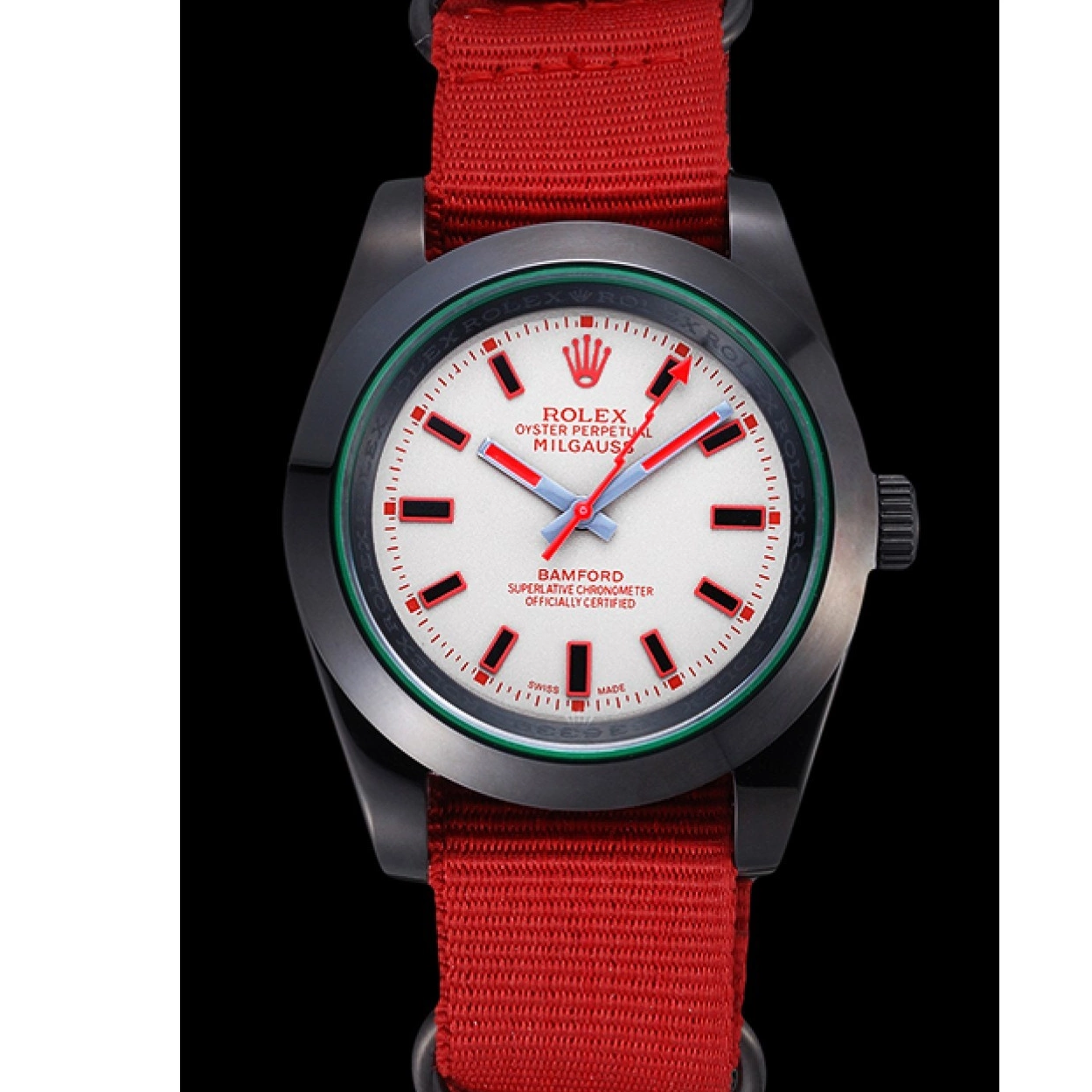 Cheap Bamford Nylon Milgauss Red Rolex 622002 Strap 0208