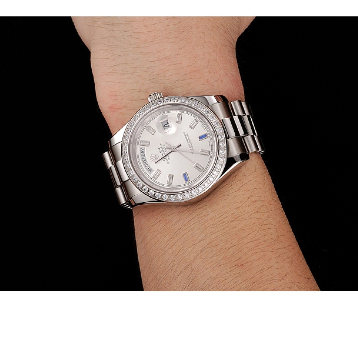 Affordable Swiss Staineless Diamonds Bracelet Day-Date Steel Bezel 1454109 Rolex 0228