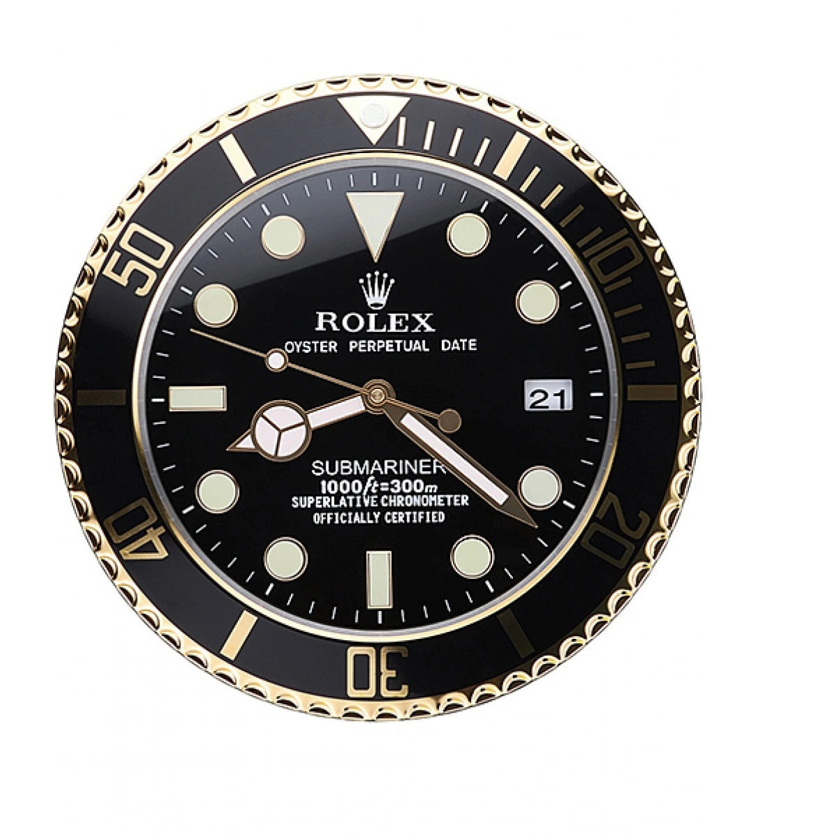 Affordable Clock Black-Gold Submariner Rolex 622476 Wall 0209