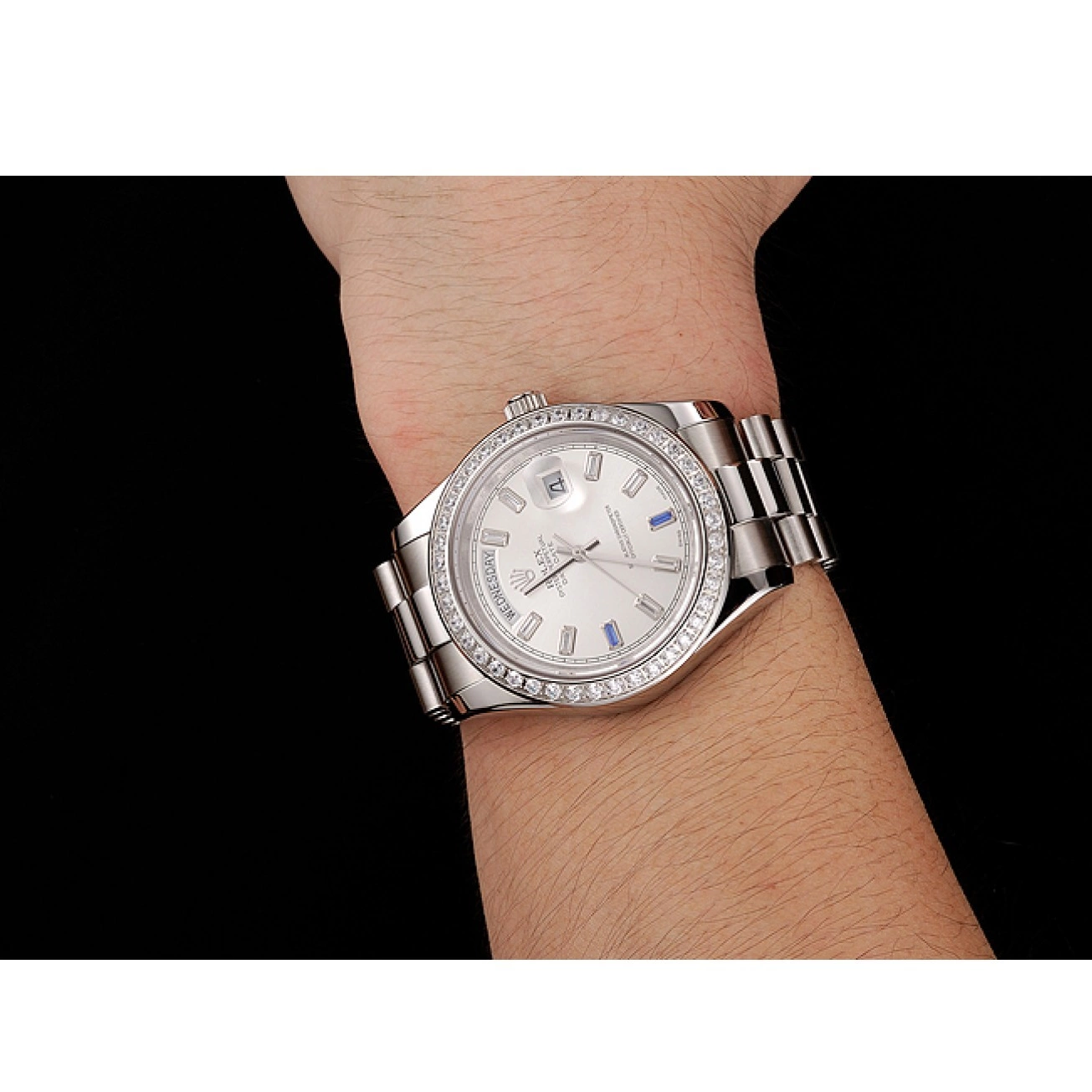 Affordable Staineless Day-Date 1454109 Bracelet Steel Diamonds Rolex Bezel Swiss 0227