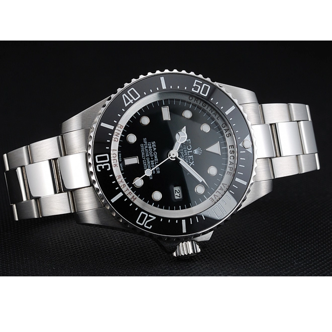 Affordable Watch Dial Sky Black Stainless Bracelet Steel Rolex Dweller 0218