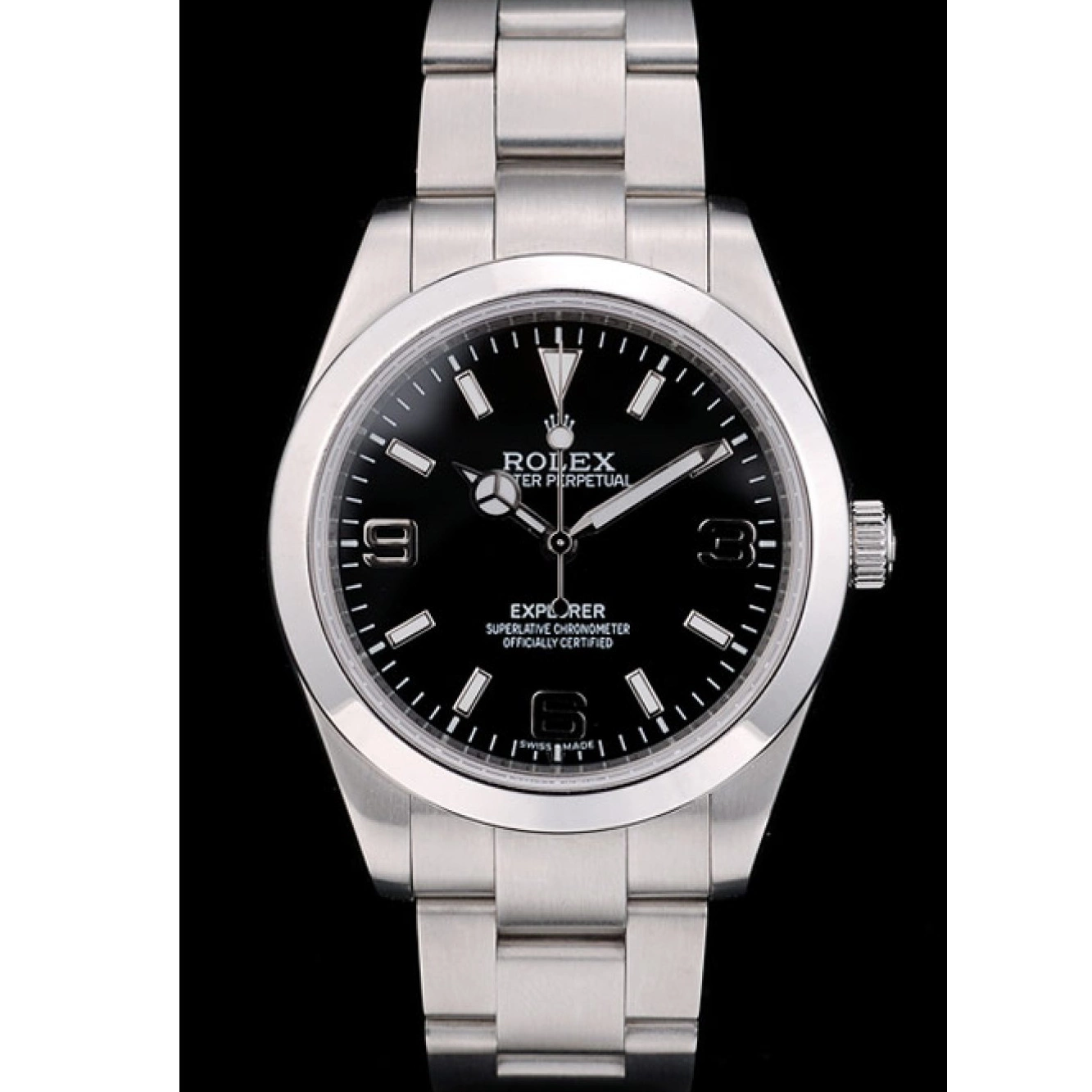 Affordable Dial Black 41984 Rolex Bezel Explorer Stainless Steel 0218