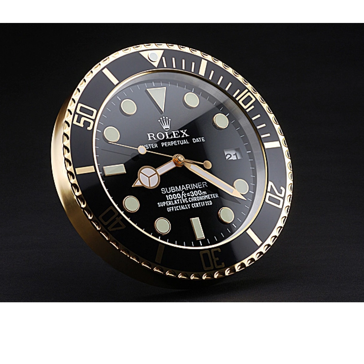 Affordable Clock Black-Gold Submariner Rolex 622476 Wall 0209