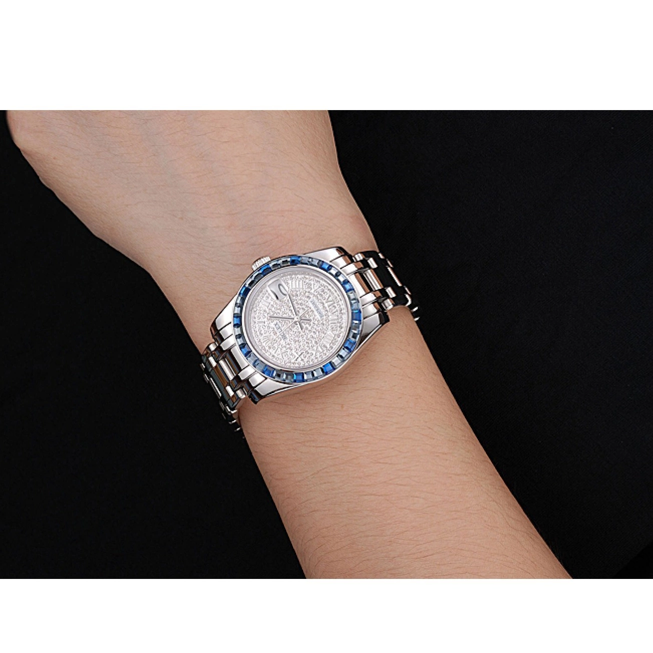 Affordable Datejust Dial And Blue Diamond Rolex 622834 Case Steel Bezel Bracelet Jewels Stainless 0209