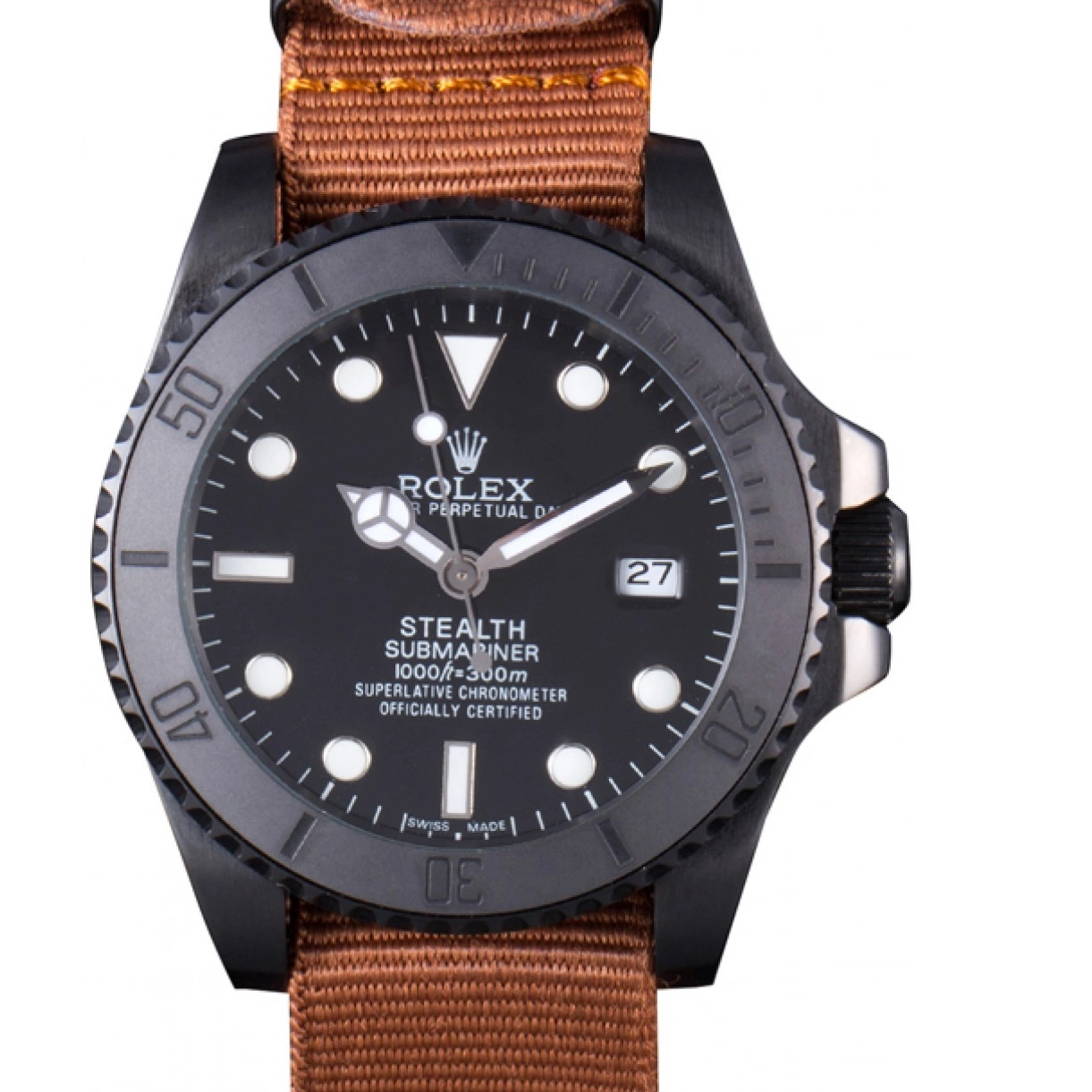 Affordable MK Brown Rolex 621388 Fabric STEALTH rl426 IV Band Submariner 0217