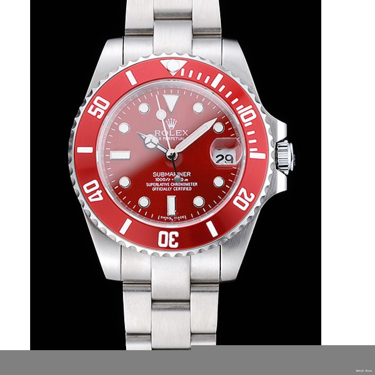 Cheap Steel Rolex 1454154 Submariner Bracelet Stainless Red Dial 0227