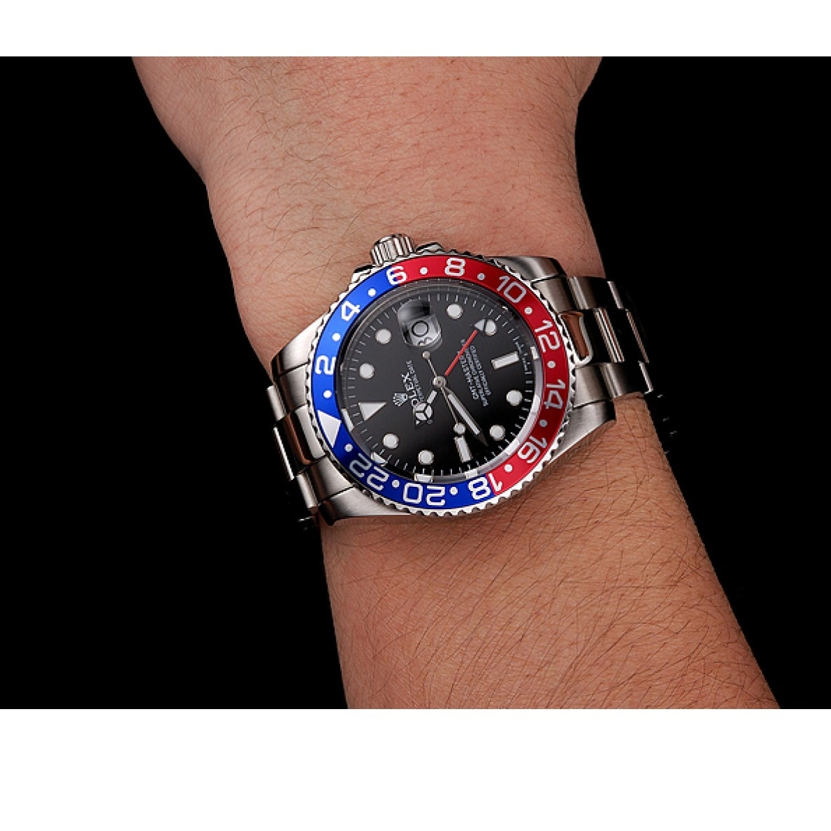 Affordable II And Stainless Black Bracelet Swiss Pepsi Steel Bezel GMT 1453751 Case Dial Rolex Master 0227