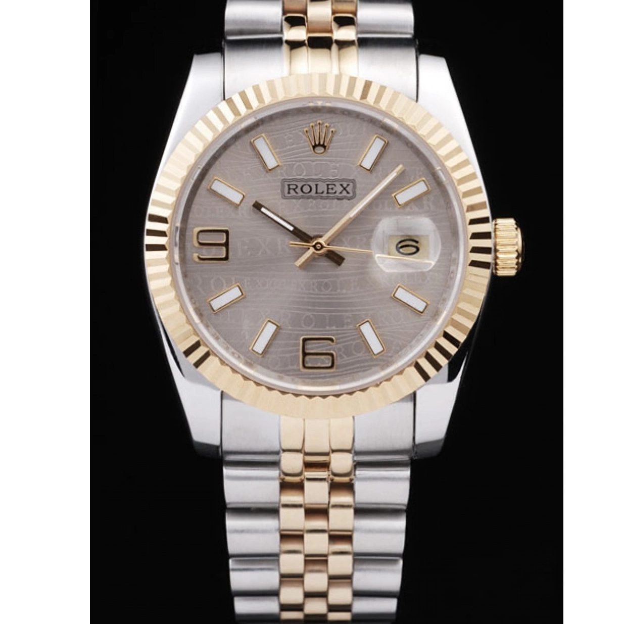 Affordable DateJust Dial Tone Two Gold Stainless 18k Plated Steel Silver 98085 Rolex 0222