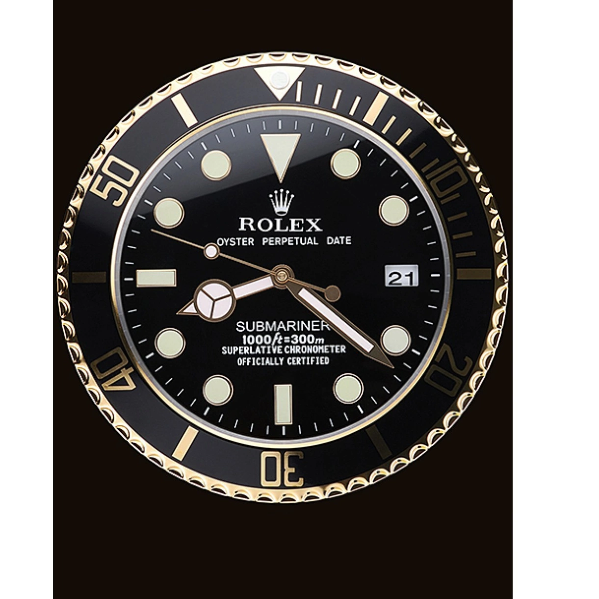 Affordable Clock Black-Gold Submariner Rolex 622476 Wall 0209